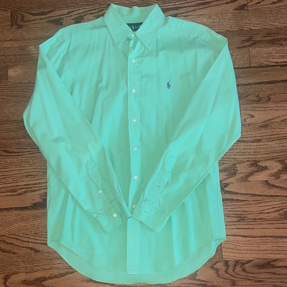 Polo by Ralph Lauren Men's Mint Green Button Down Shirt